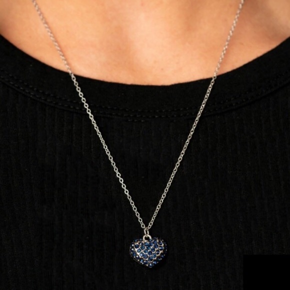 Paparazzi Blue Heart Necklace - Picture 1 of 8